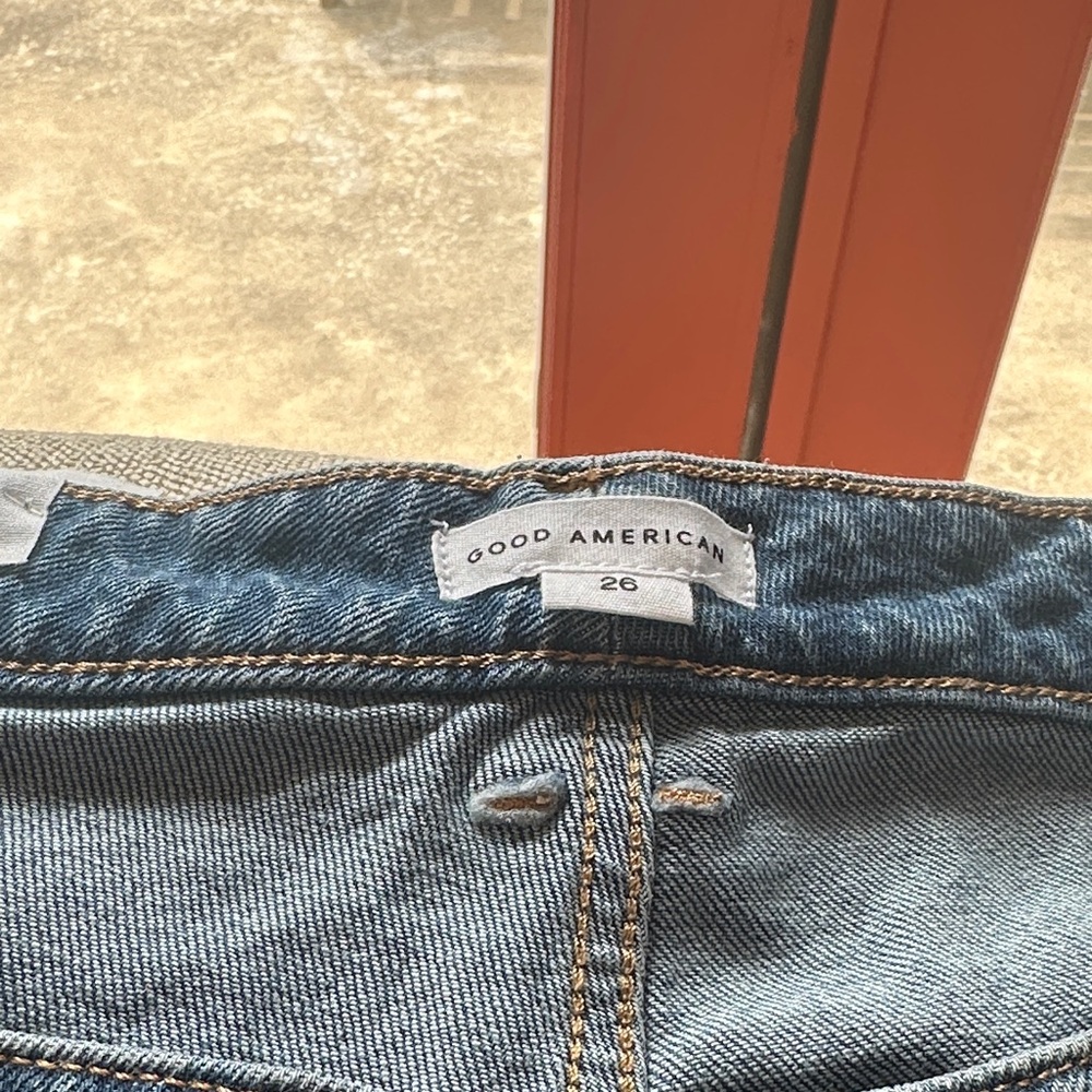 Good American Women's Blue Boyfriend Jeans